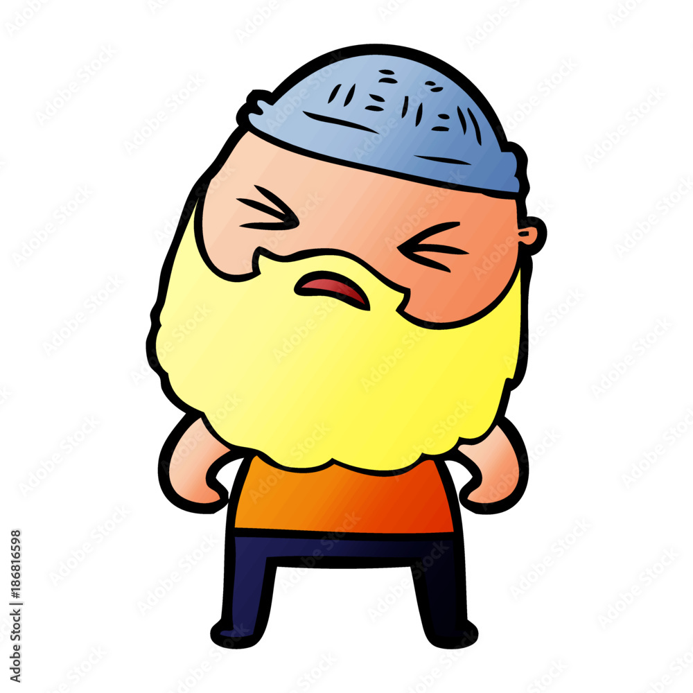 cartoon man with beard