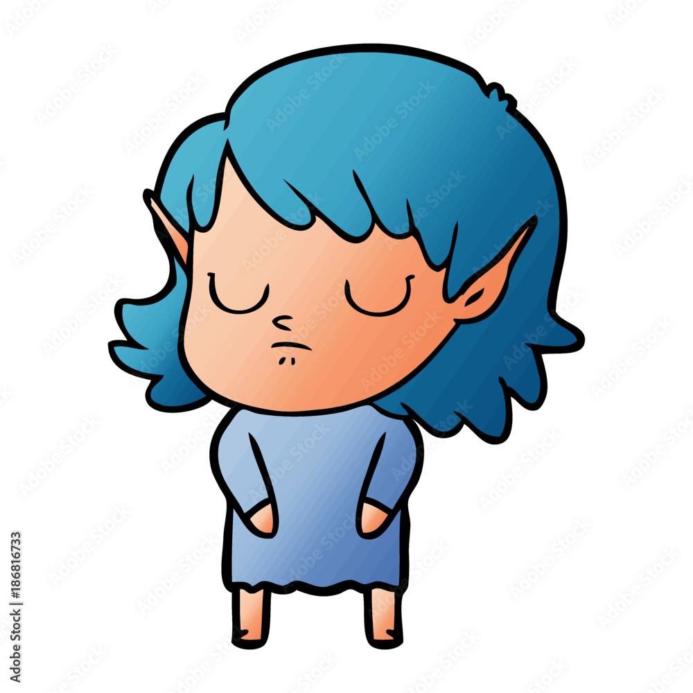 cartoon elf girl cartoon elf girl