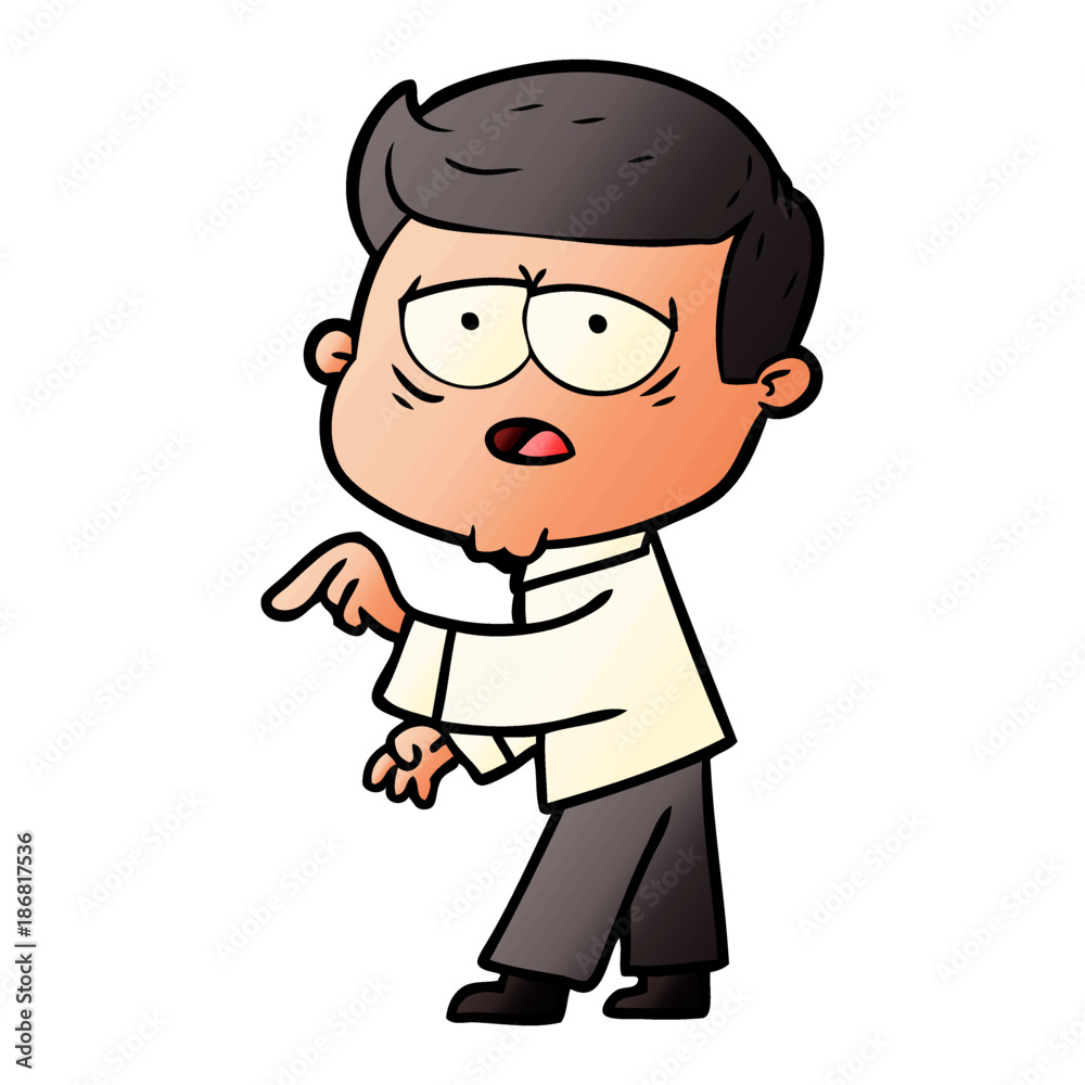 cartoon tired man cartoon tired man
