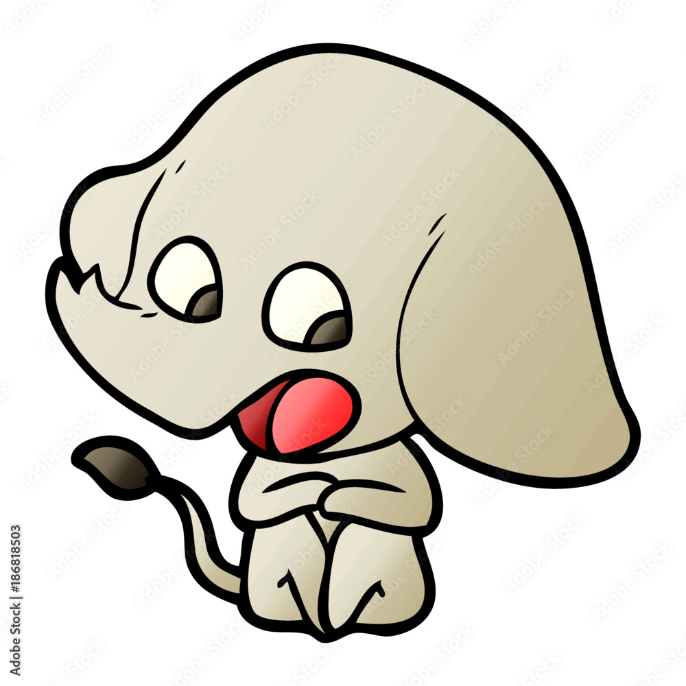 Fototapeta premium cute cartoon elephant