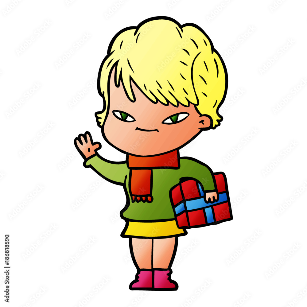 cartoon happy woman cartoon happy woman