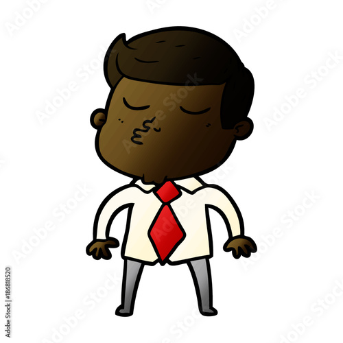 cartoon model guy pouting