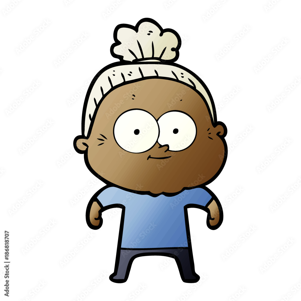 cartoon happy old woman cartoon happy old woman