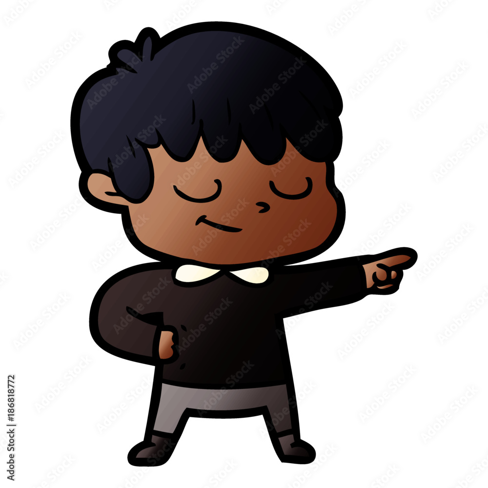cartoon happy boy