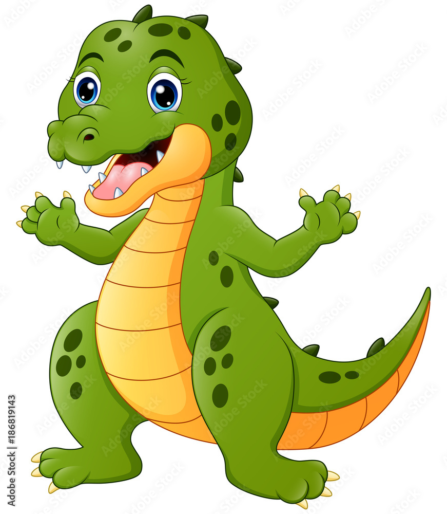 Naklejka premium Happy crocodile cartoon