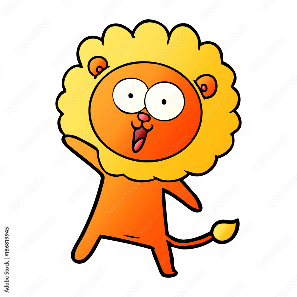 happy cartoon lion happy cartoon lion