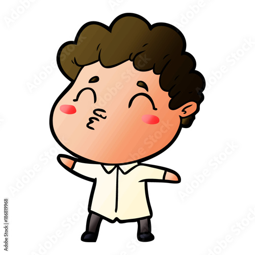 cartoon man pouting