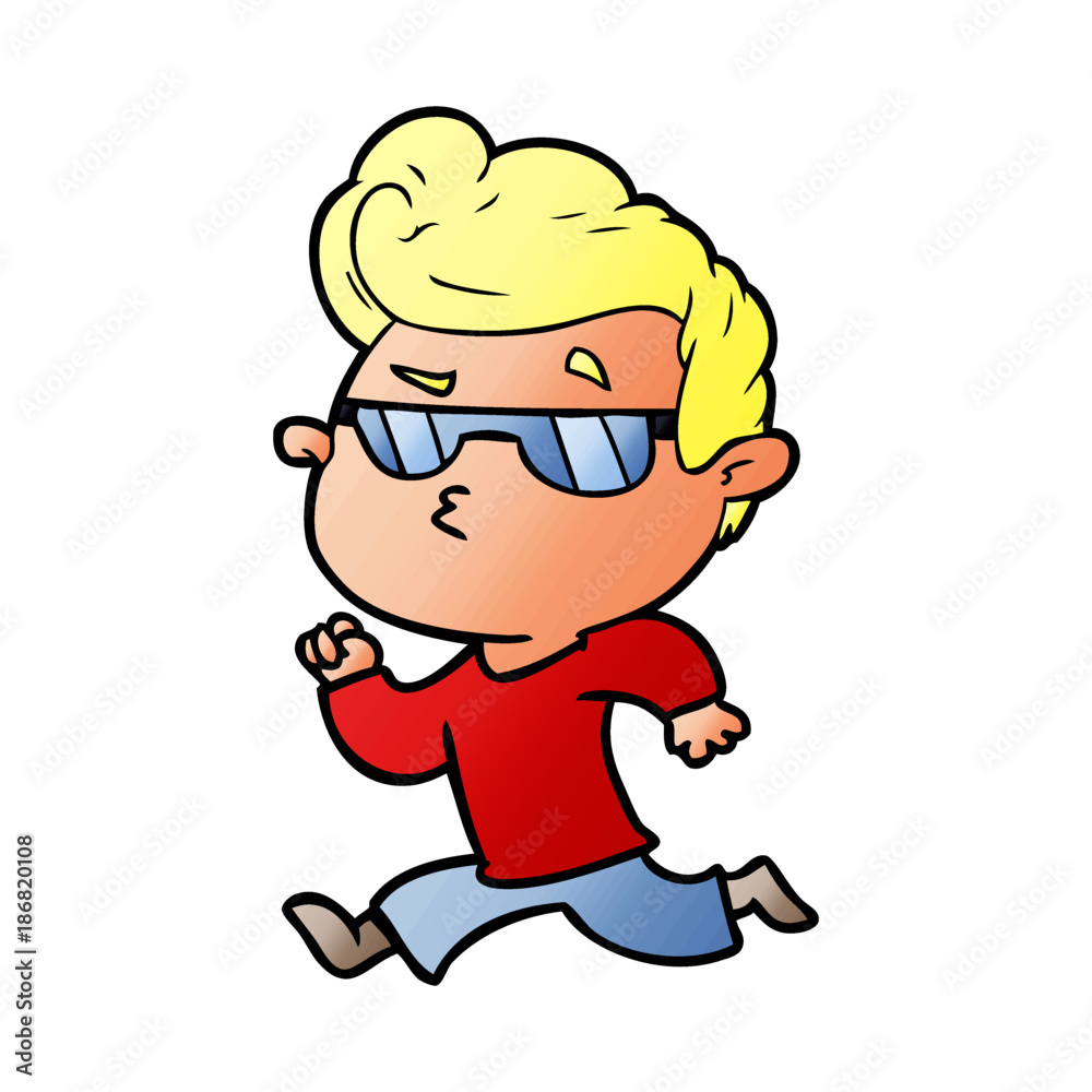 cartoon cool guy