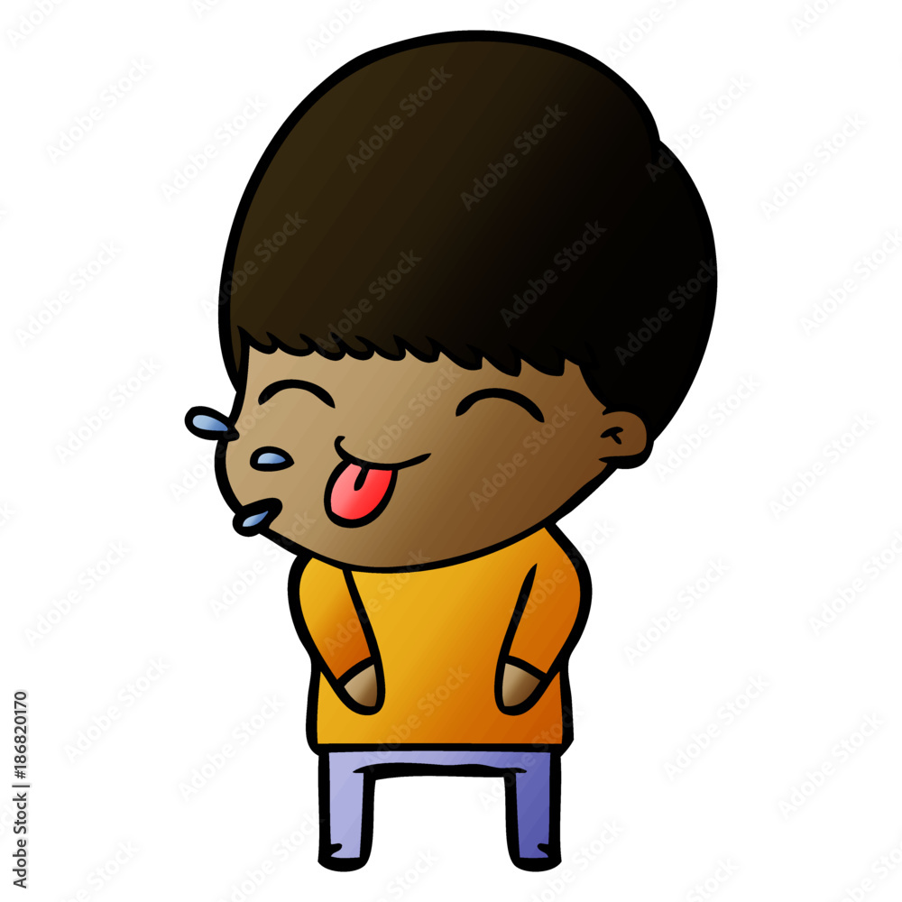 cartoon boy sticking out tongue cartoon boy sticking out tongue