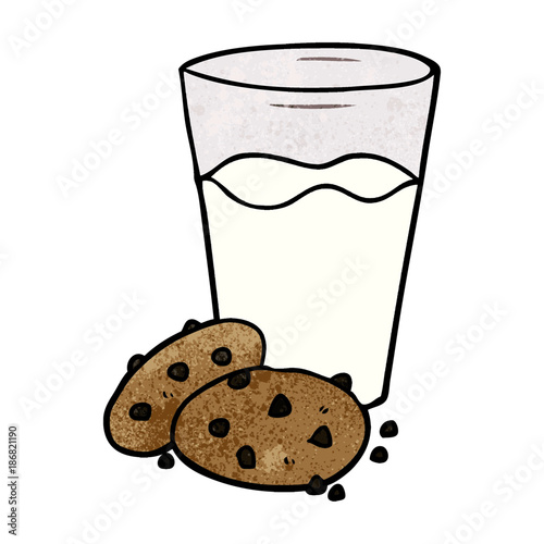 cartoon cookies and milk