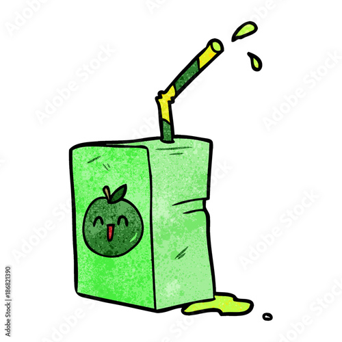 cartoon apple juice box