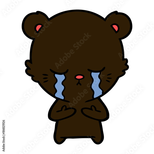 crying cartoon bear