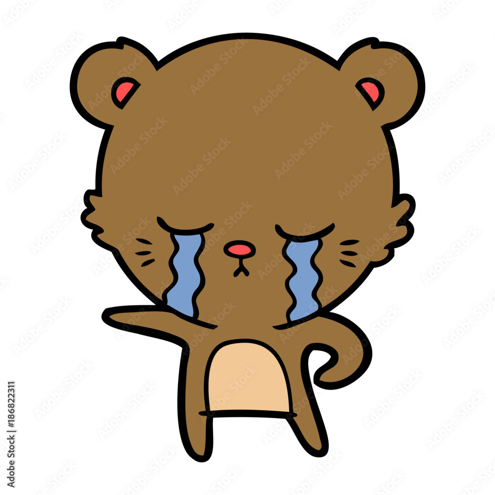 crying cartoon bear crying cartoon bear