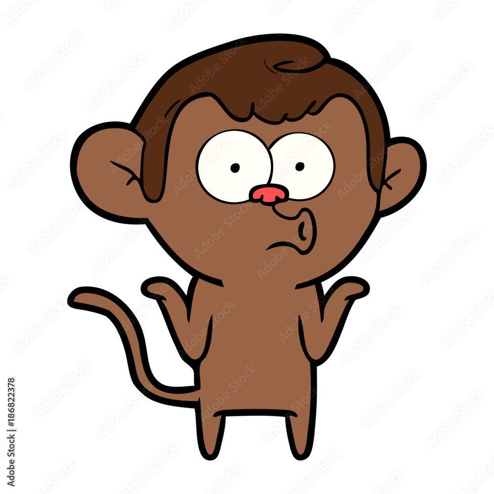 cartoon confused monkey cartoon confused monkey