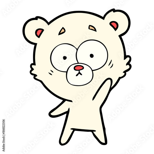 surprised polar bear cartoon