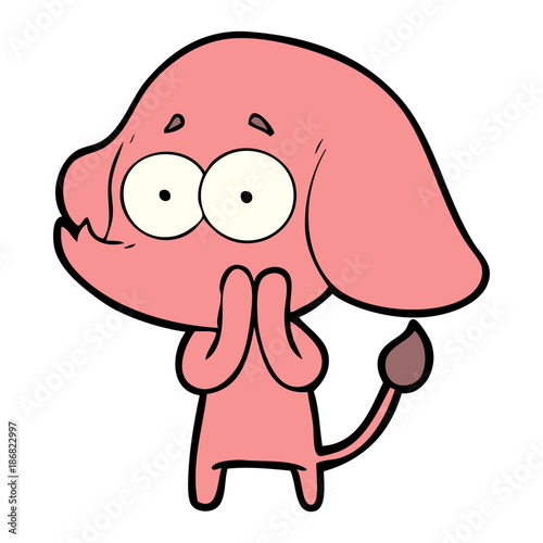 cartoon unsure elephant