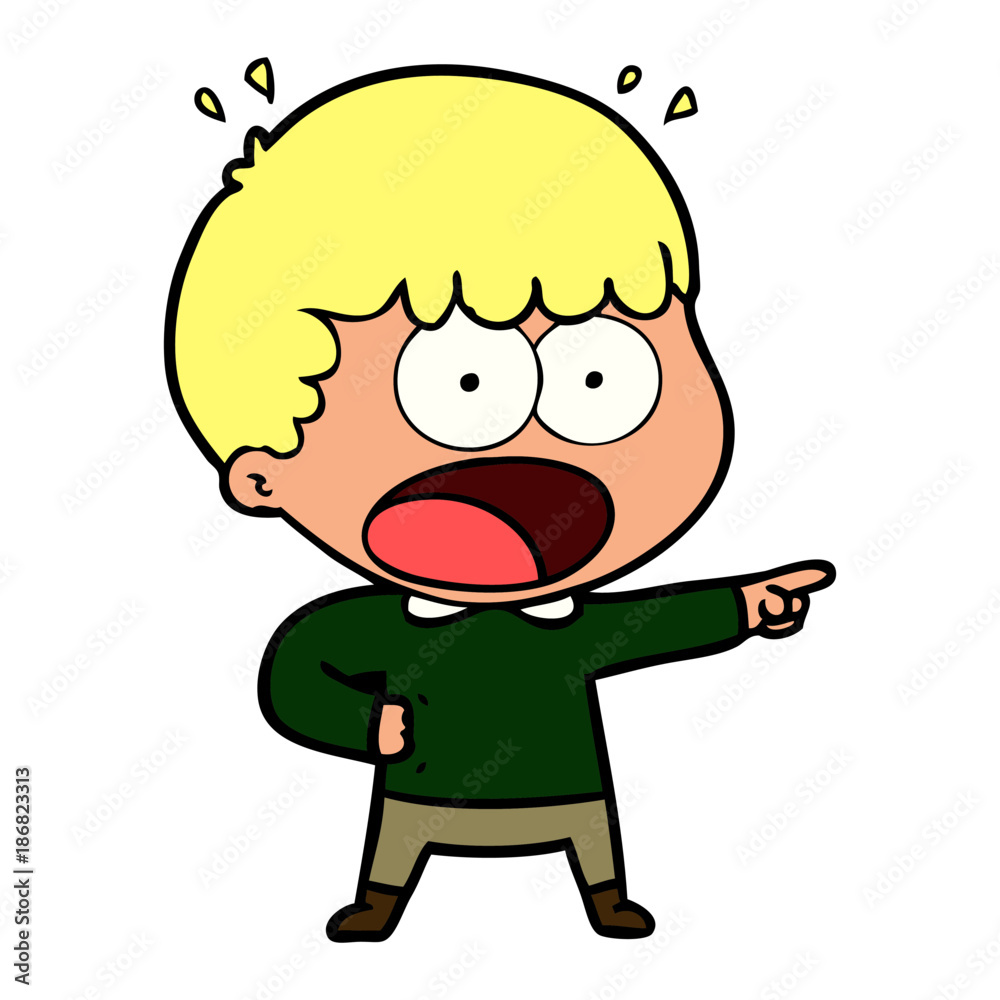 cartoon shocked man pointing cartoon shocked man pointing