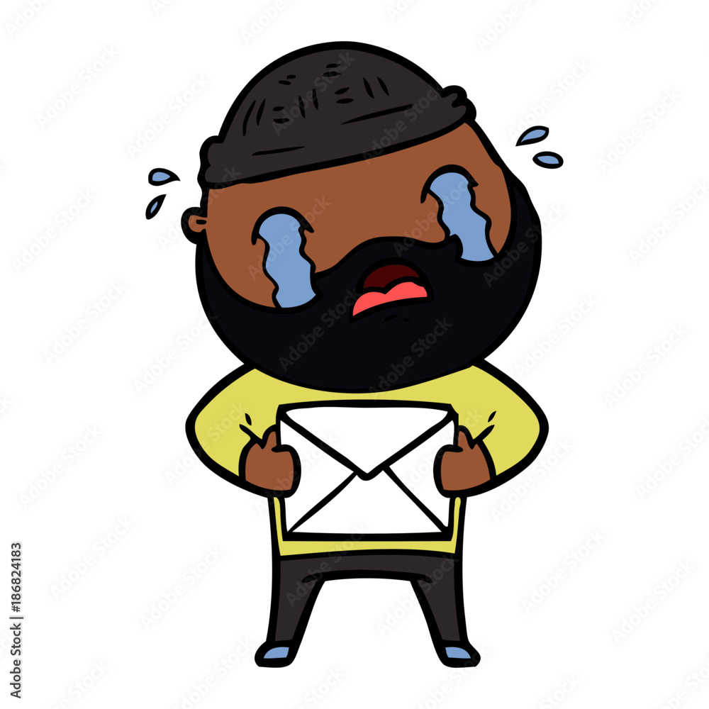 cartoon bearded man crying cartoon bearded man crying