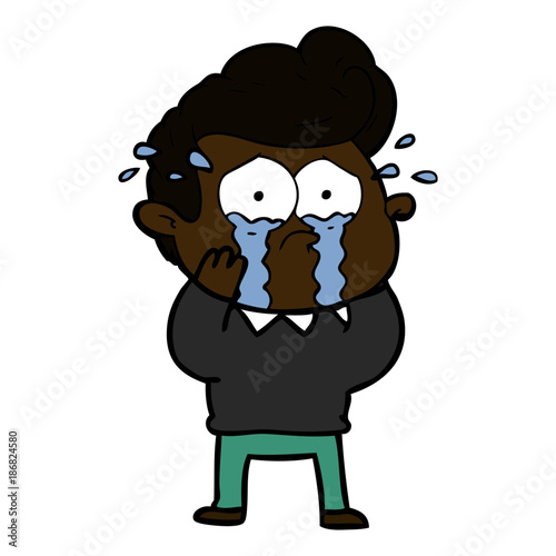 cartoon crying man