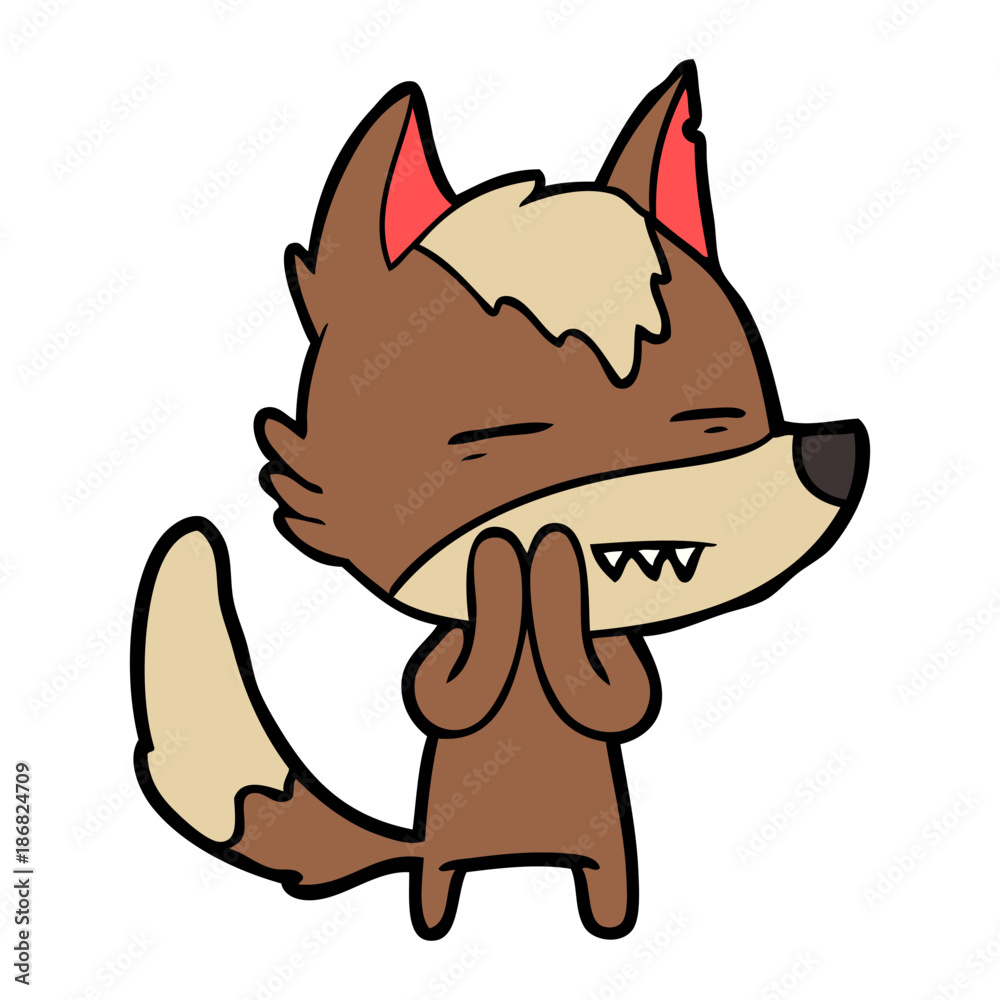 cartoon wolf showing teeth cartoon wolf showing teeth
