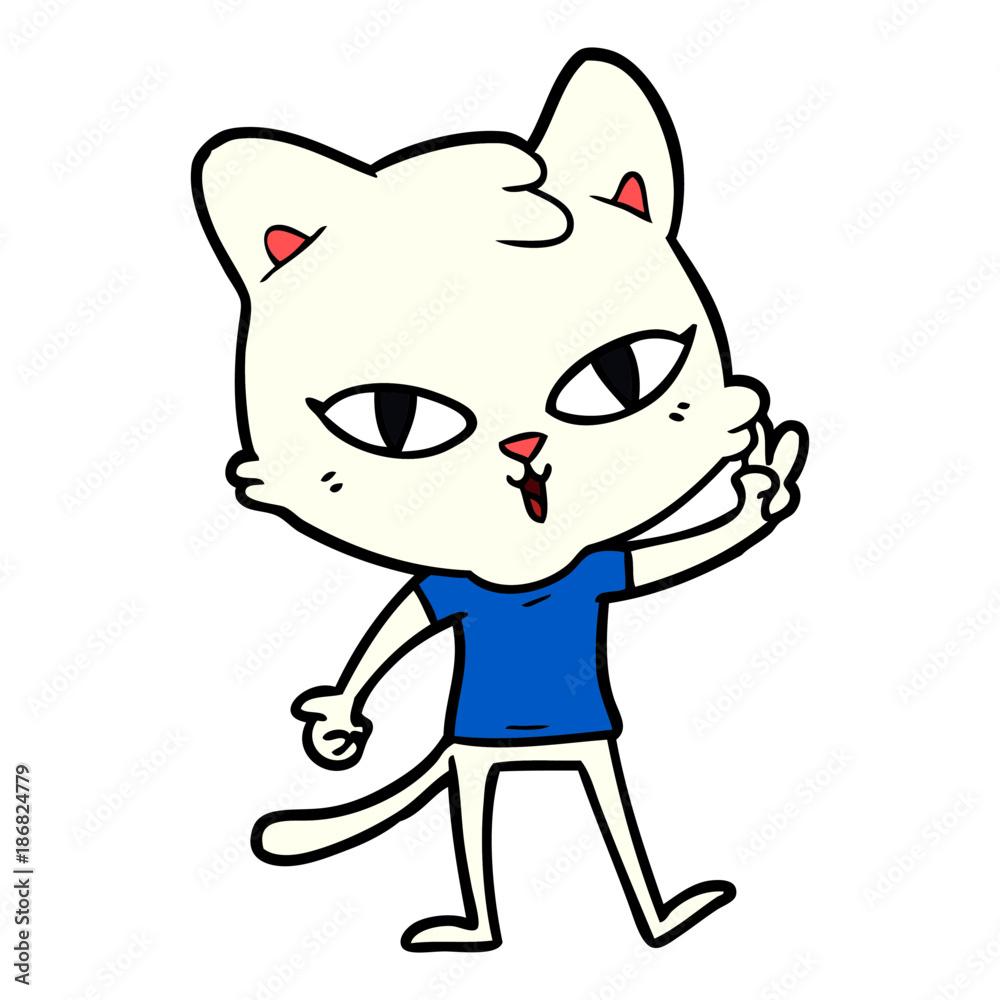 Obraz premium cartoon cat