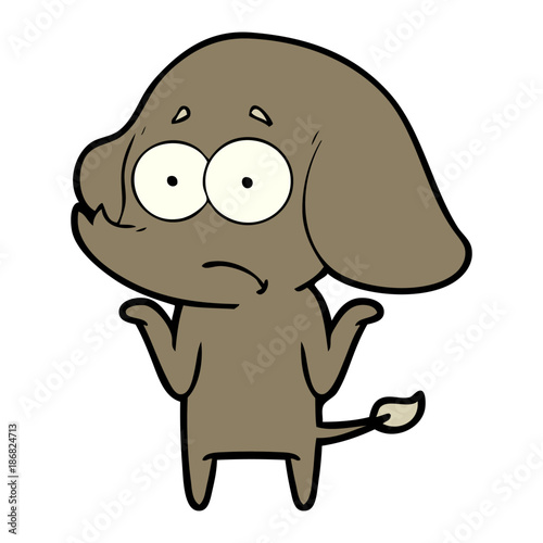 cartoon unsure elephant