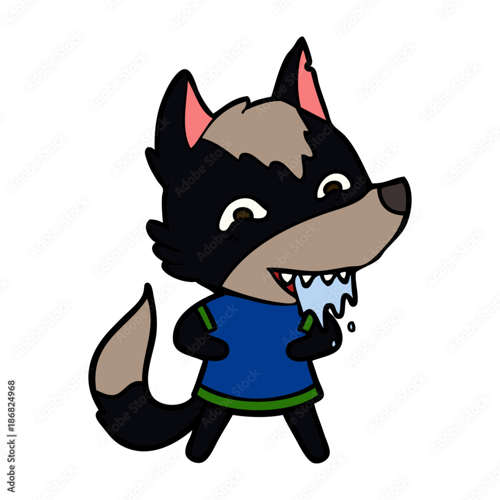 cartoon hungry wolf cartoon hungry wolf