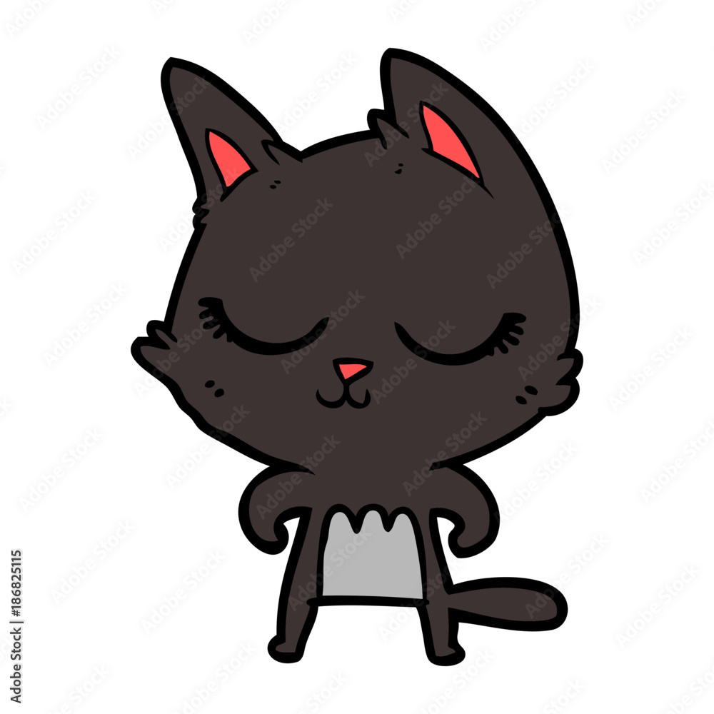calm cartoon cat calm cartoon cat