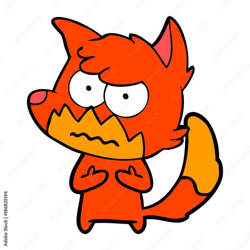 cartoon annoyed fox