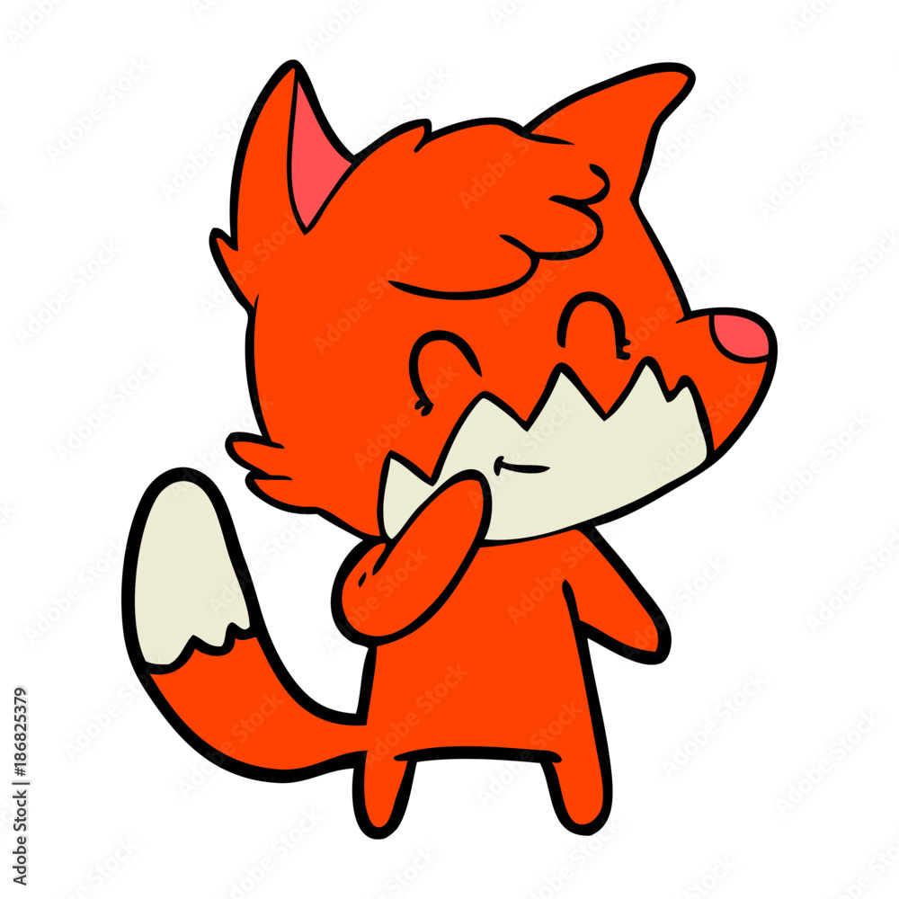 cartoon friendly fox