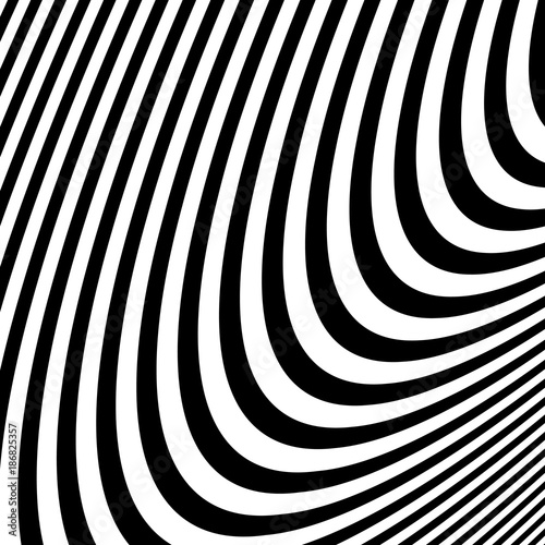 Abstract Black and White Modern Striped Background
