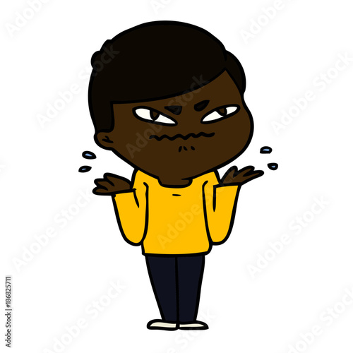 cartoon exasperated man