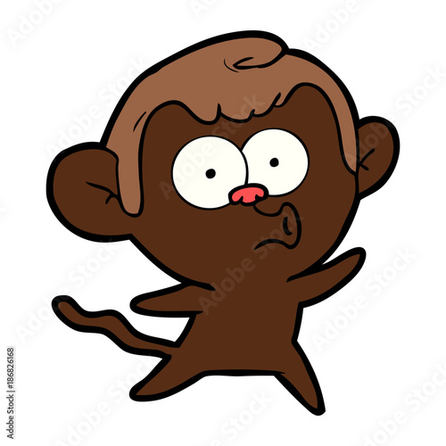 cartoon surprised monkey