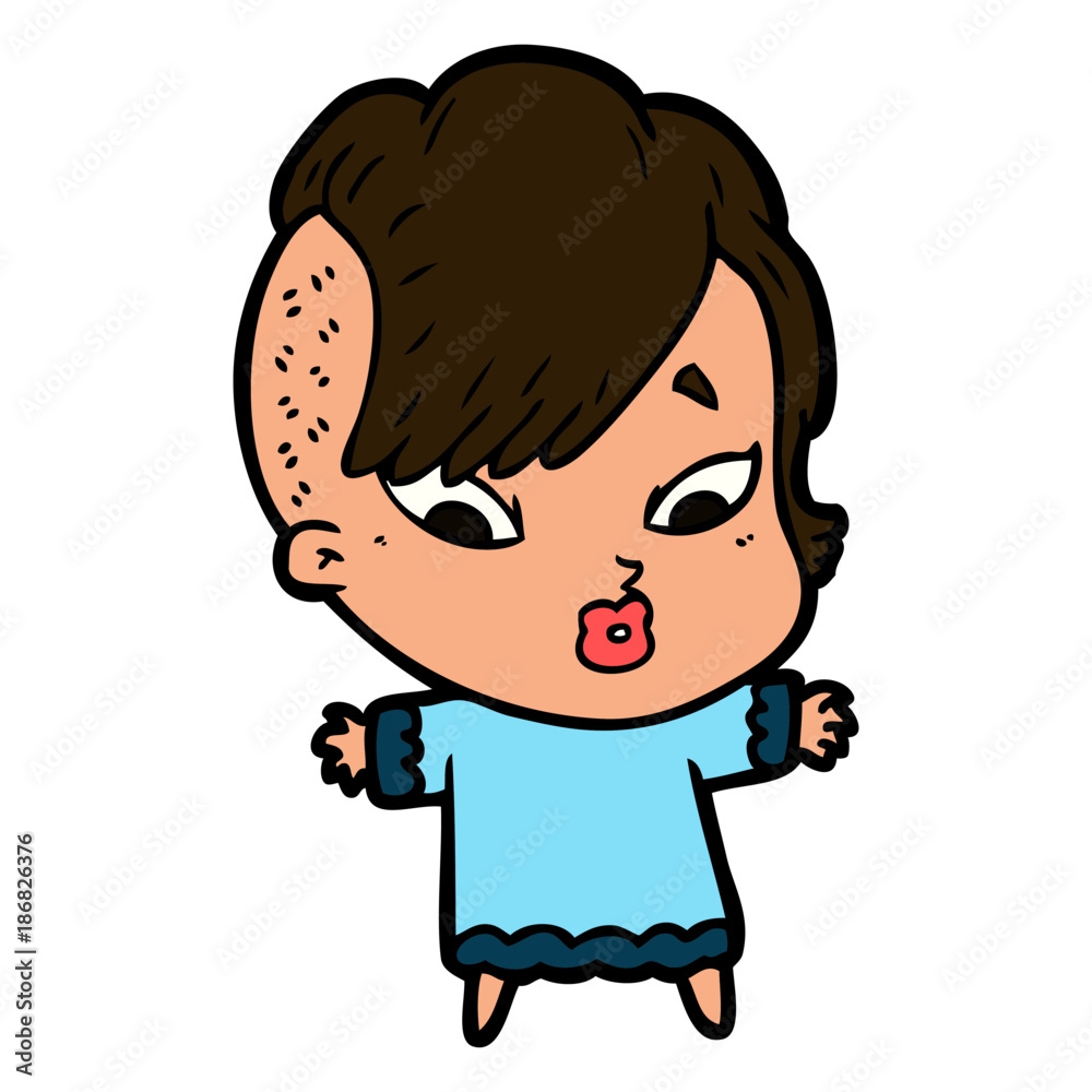 cartoon surprised girl cartoon surprised girl