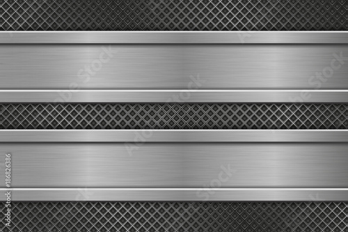 Metal perforated texture with horizontal iron plates