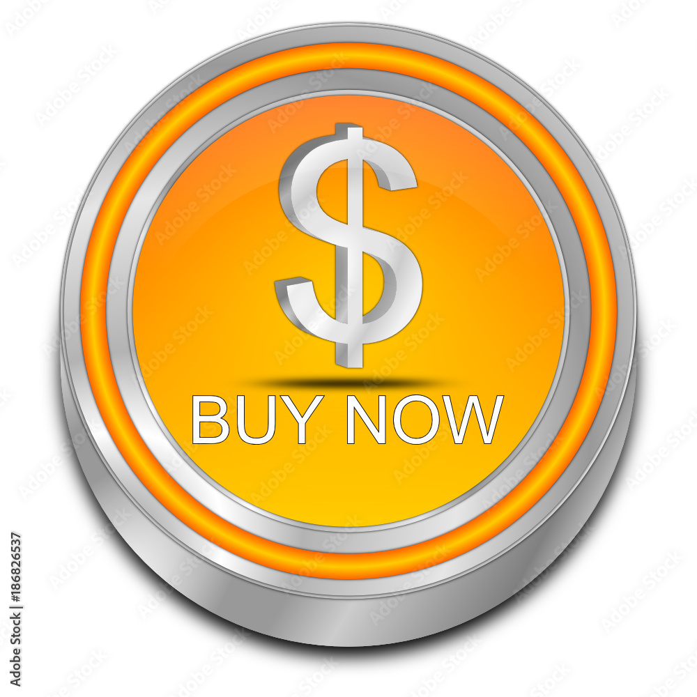 Buy now Button - 3D illustration Buy now Button - 3D illustration
