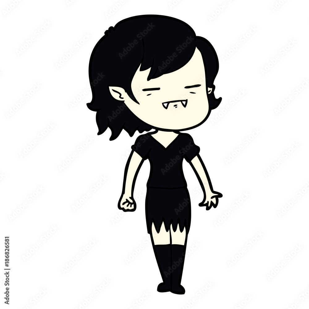 cartoon undead vampire girl