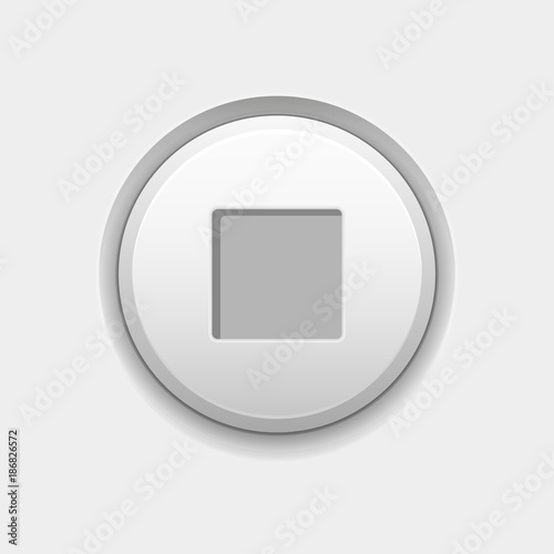 STOP round white interface button Free Download STOP round white interface button - GFXLoad