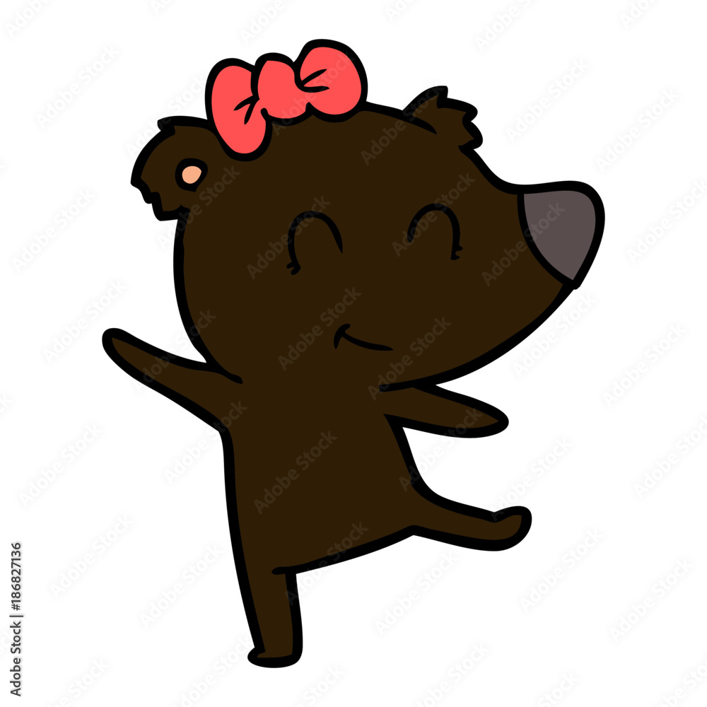 Fototapeta premium female bear cartoon