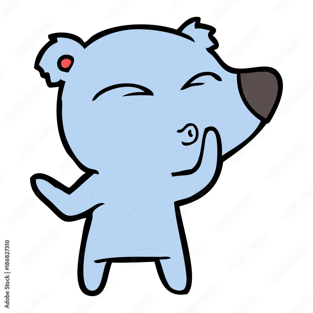cartoon whistling bear cartoon whistling bear