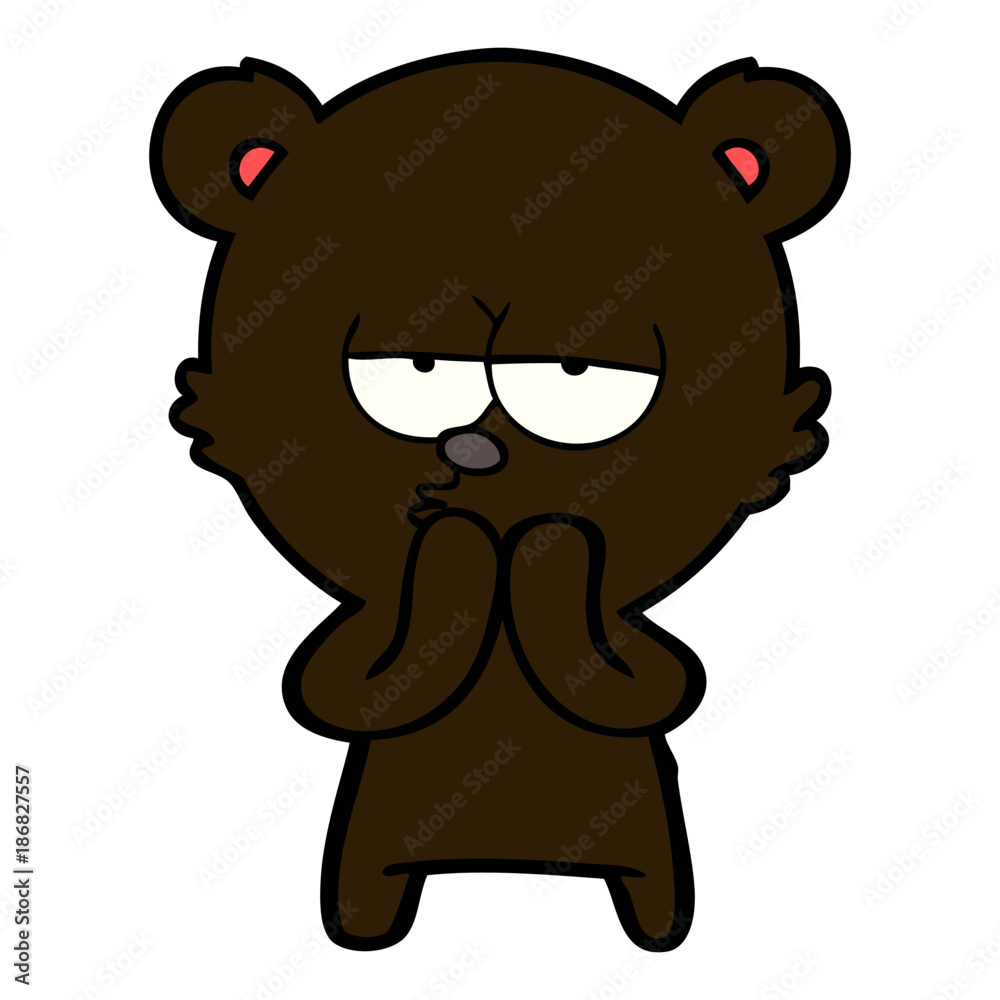 bored bear cartoon bored bear cartoon