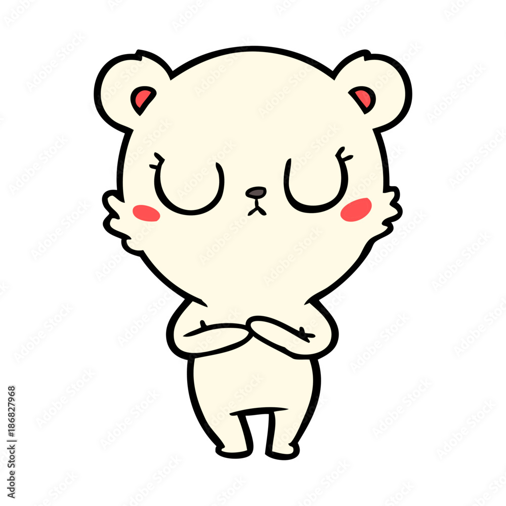 peaceful cartoon polar bear peaceful cartoon polar bear