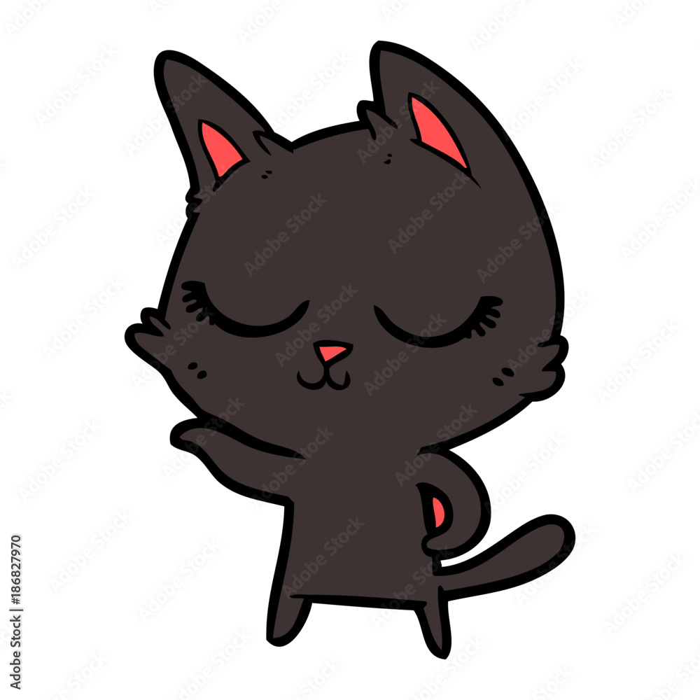 calm cartoon cat calm cartoon cat