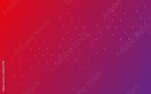 Vector abstract background. Digital geometric abstraction with lines and dots.