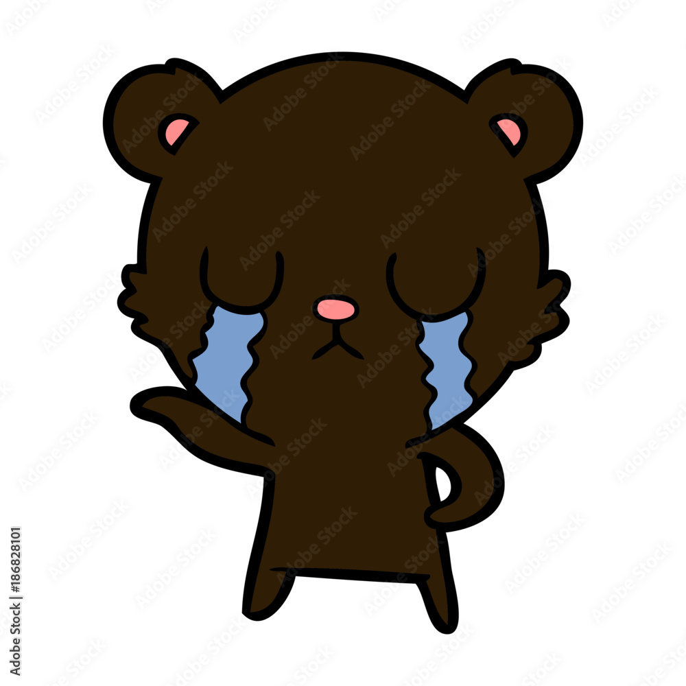 crying cartoon bear crying cartoon bear
