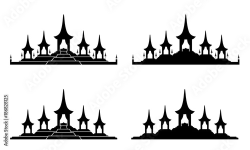 The Royal Funeral Pyre Rama 9 icon , vector design