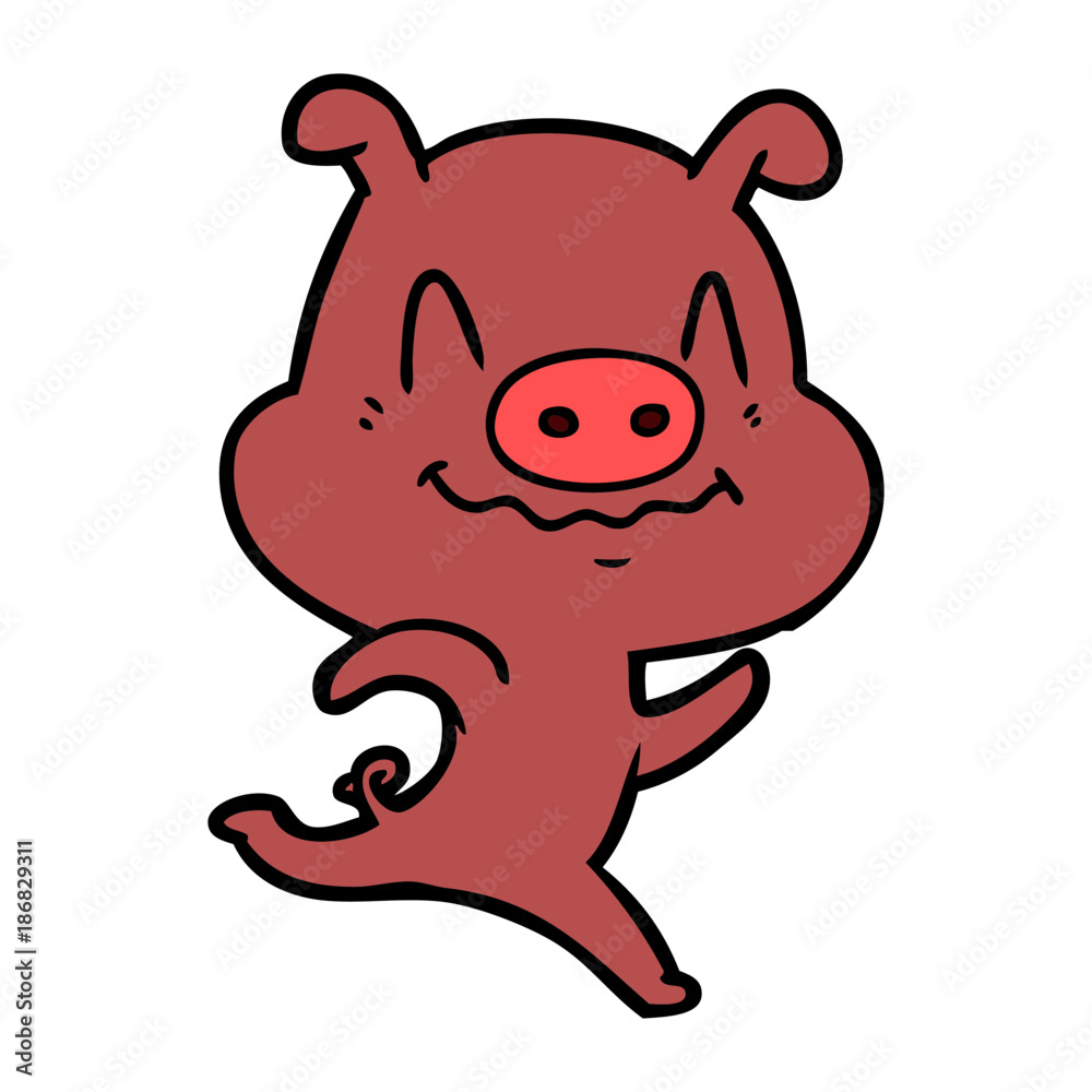 nervous cartoon pig nervous cartoon pig