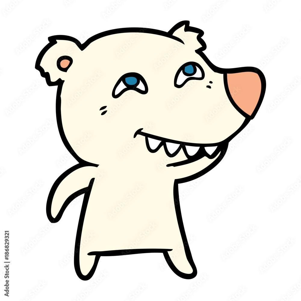 cartoon polar bear showing teeth cartoon polar bear showing teeth