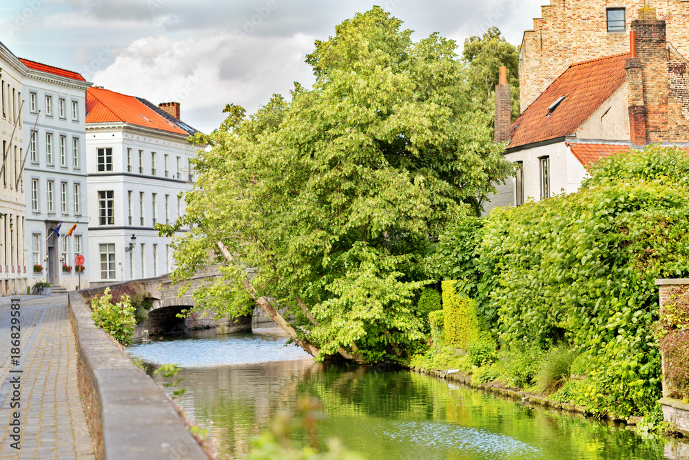 Obraz premium medieval street in Bruges, Belgium