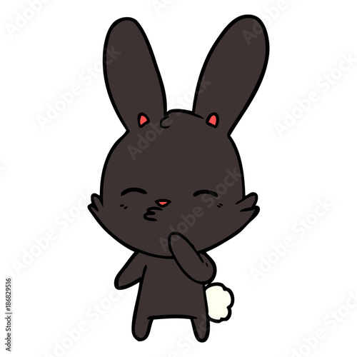 curious bunny cartoon